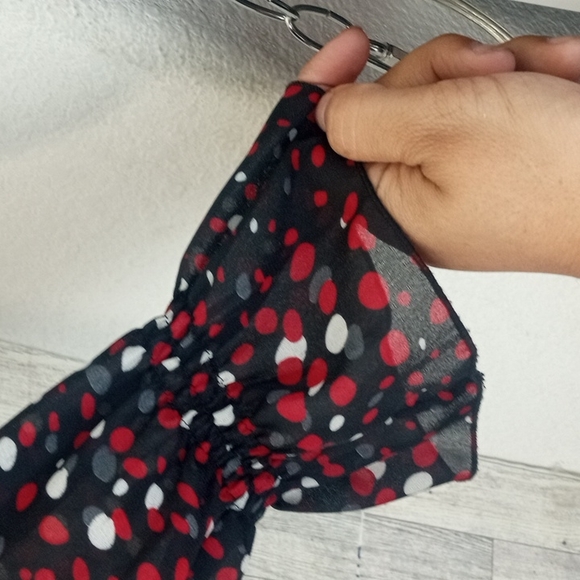 Apostrophe long sleeve sheer ruffled Blouse - Picture 3 of 7